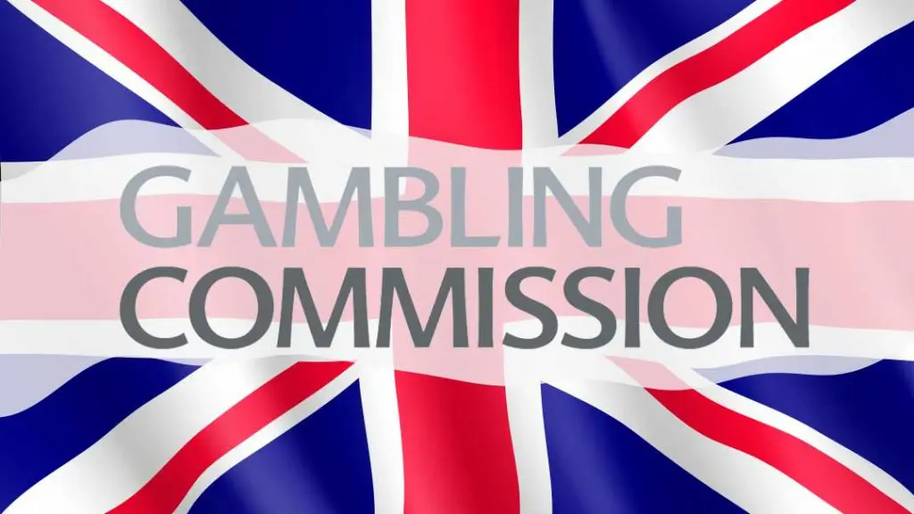 UK Gambling Commission logo over a Union Jack background.