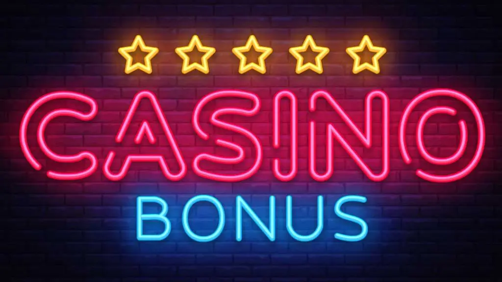 Illustration showing promotional bonus funds added to a qualifying casino deposit.
