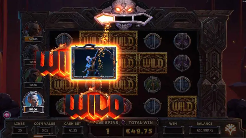 Vikings Go To Hell slot free spins screen by Yggdrasil