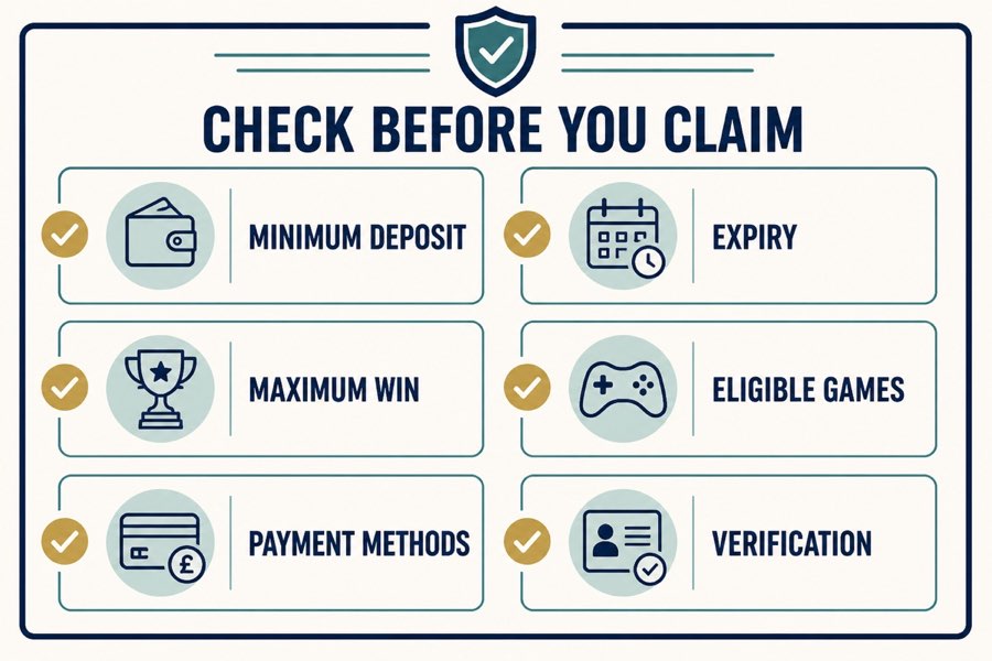 Checklist for reviewing a no wagering casino offer