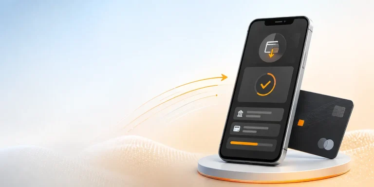 Mobile phone showing a fast casino withdrawal